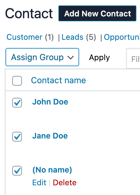 Support Docs - CRM Contact Groups - Step 5