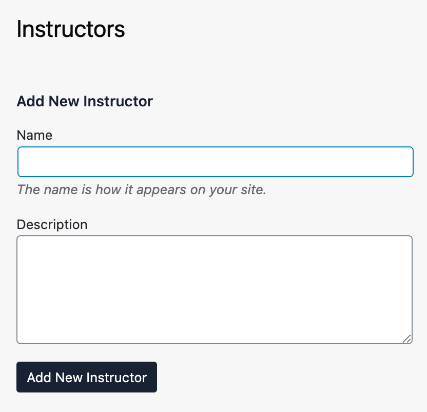 Support Docs - Timetable Instructors - Step 1