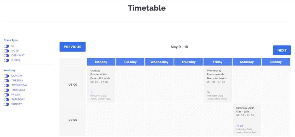 Support Docs - Timetable - Step 1