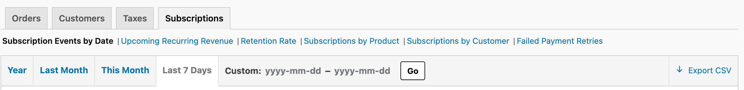 Support Docs - Subscription Reports - Step 1