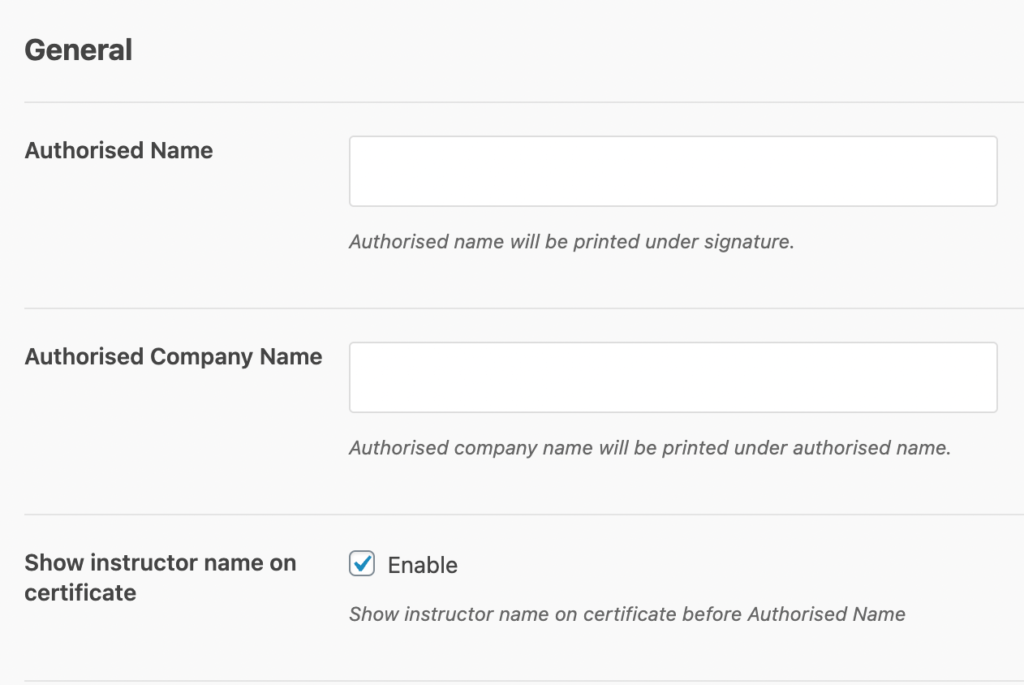 Support Docs - LMS Certificates - Step 2