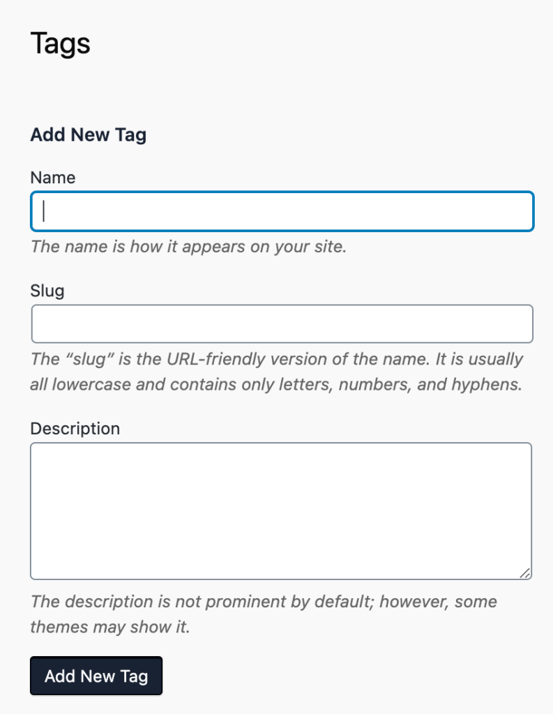 Support Docs - LMS Tags- Step 1