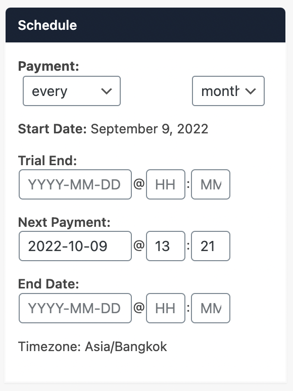 Support Docs - Update Payment Schedule - Step 3