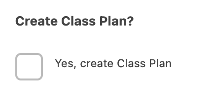Support Docs - Class Planner - Step 1